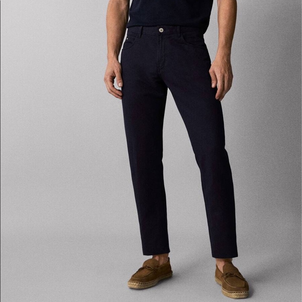 Massimo Dutti Slimdenim-like Cotton-Linen trousers